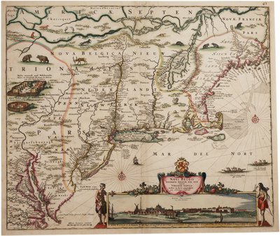 New Netherland and New England, 1682 by Nicolaes the Younger Visscher